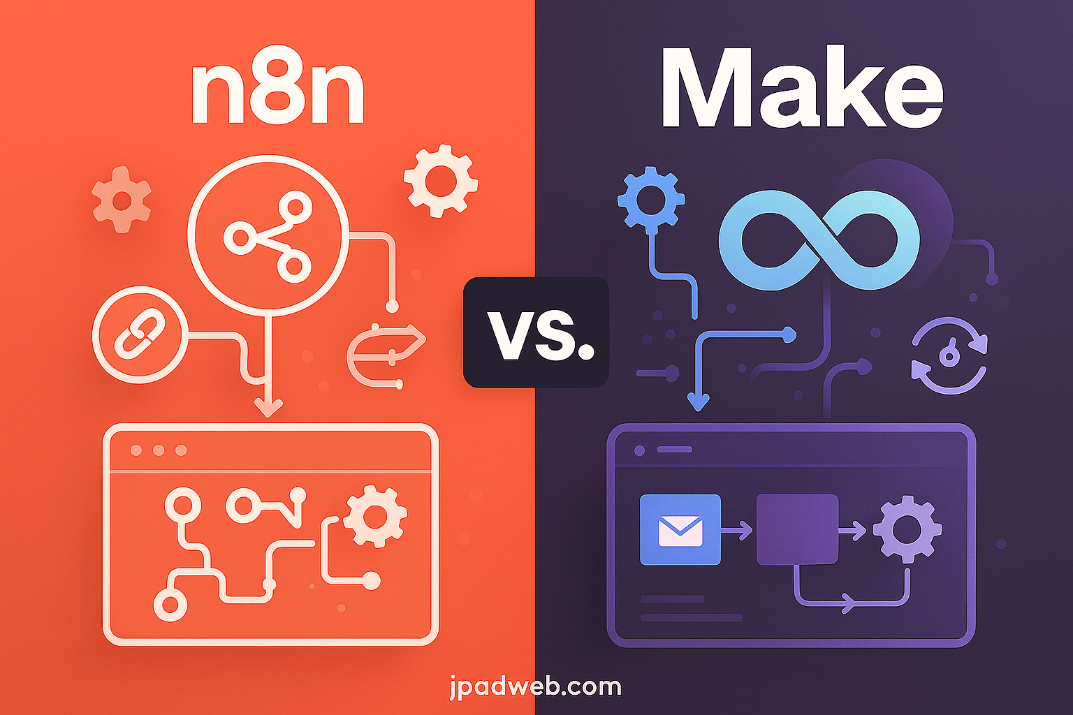 N8N vs Make comparison, pros, and cons for automation platforms